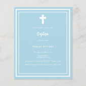 Hellblauer Junge Taufe (Vorderseite)