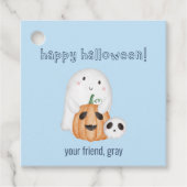 Hellblauer Jungs glücklich Geschenkanhänger (Vorderseite)