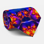 Hellblauer Kaleidoskop Krawatte (Gerollt)