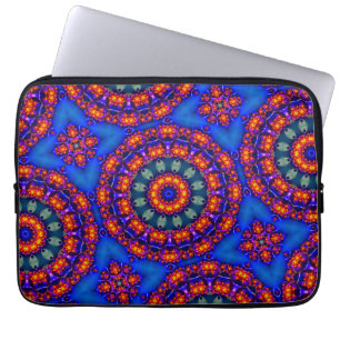 Hellblauer Kaleidoskop Laptopschutzhülle
