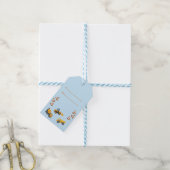 Hellblauer Konstruktions-LKW-Geburtstagsfeier Geschenkanhänger (Mit Garn)