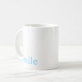 Hellblauer Lächeln Tasse  (Vorderseite Links)