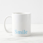 Hellblauer Lächeln Tasse  (Links)