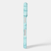 Hellblauer Marmor Case-Mate iPhone Hülle (Rückseite / Rechts)