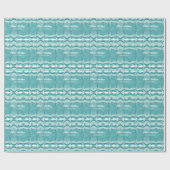 Hellblauer Marmor Elegantes Modernes Muster Geschenkpapier (Flach)