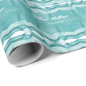 Hellblauer Marmor Elegantes Modernes Muster Geschenkpapier (Rolleneckpunkt)