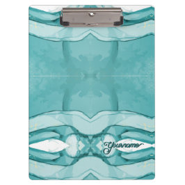 Hellblauer Marmor Elegantes Modernes Muster Klemmbrett