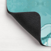 Hellblauer Marmor Elegantes Modernes Muster Mousepad (Ecke)