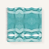 Hellblauer Marmor Elegantes Modernes Muster Notizblock (Vorderseite)