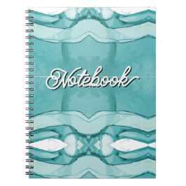 Hellblauer Marmor Elegantes Modernes Muster Notizblock