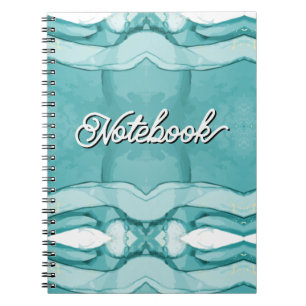 Hellblauer Marmor Elegantes Modernes Muster Notizblock