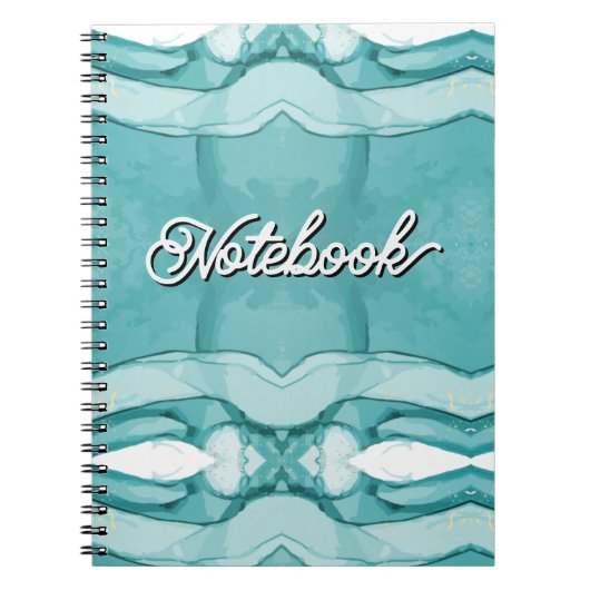 Hellblauer Marmor Elegantes Modernes Muster Notizblock (Vorderseite)