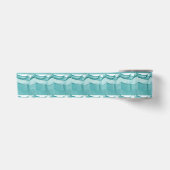 Hellblauer Marmor Elegantes Modernes Muster Satinband (Vorderseite)