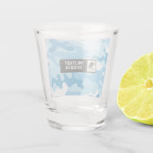 Hellblauer Militär-Camo-Shot-Glas Schnapsglas (Rückseite)