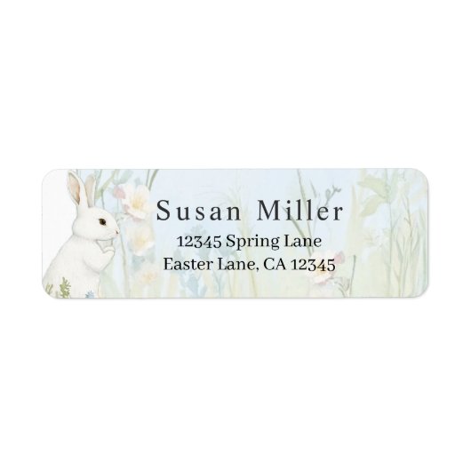 Hellblauer minimalistischer Osterhase (Vorne)