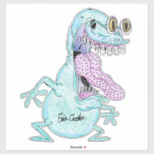 hellblauer Monster-Alien-Cartoon