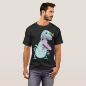 hellblauer Monster-Alien-Cartoon T-Shirt (Vorne ganz)