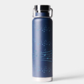 Hellblauer Musiknoten Wasserflasche Trinkflasche (Rückseite)