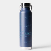 Hellblauer Musiknoten Wasserflasche Trinkflasche (Vorne)
