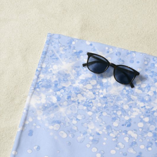 Hellblauer Name Strandtuch (Beispiel)