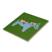 Hellblauer Pferdekeil Fliese (Seite)