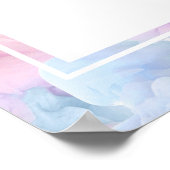 Hellblauer Pink-Rauch-Baby-Geschlecht offenbart Ab Poster (Ecke)