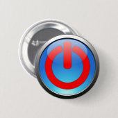 Hellblauer Power-Knopf Button (Vorne & Hinten)