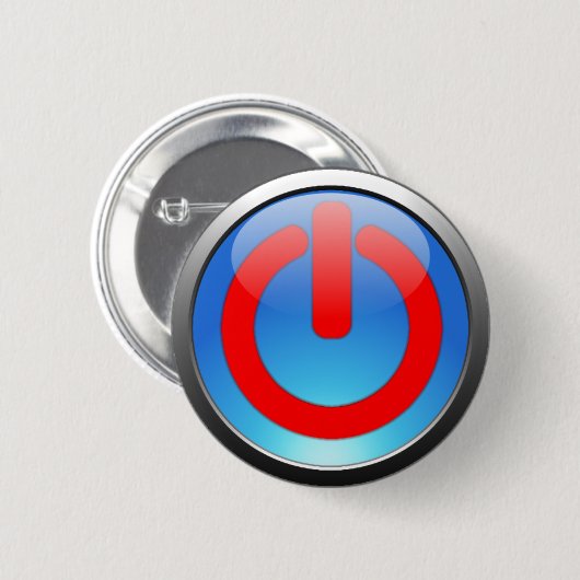 Hellblauer Power-Knopf Button (Vorne & Hinten)