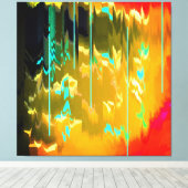 Hellblauer Regen Leinwanddruck (Insitu (Holzboden))