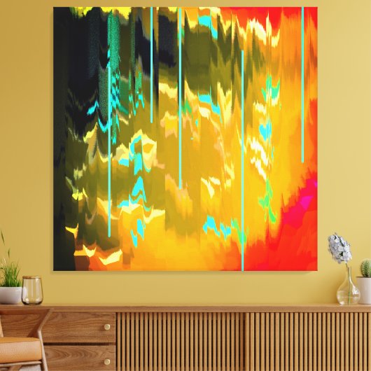 Hellblauer Regen Leinwanddruck (Insitu (Wohnzimmer))