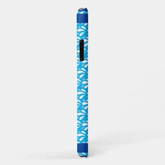 Hellblauer Retro-Muster Otter Canoe-Individuelle N Case-Mate iPhone Hülle (Hinten/Rechts)