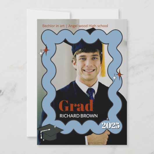 Hellblauer Retro-Squiggle-Wavy-Abschluss laden Ankündigung (Vorderseite)