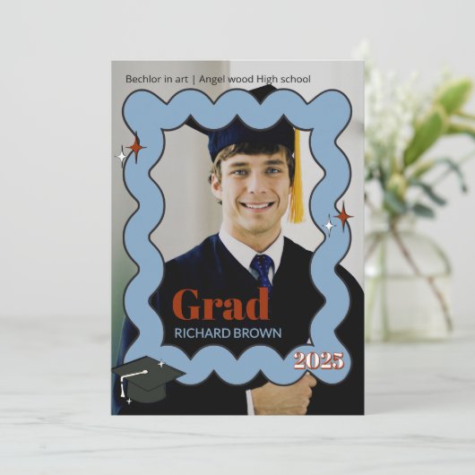 Hellblauer Retro-Squiggle-Wavy-Abschluss laden Ankündigung (Stehend Vorderseite)