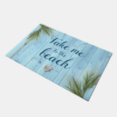 Hellblauer, rustikaler Küstenwald bringt mich zum  Fußmatte (Schrägansicht)