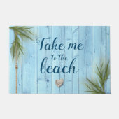 Hellblauer, rustikaler Küstenwald bringt mich zum  Fußmatte (Vorderseite)