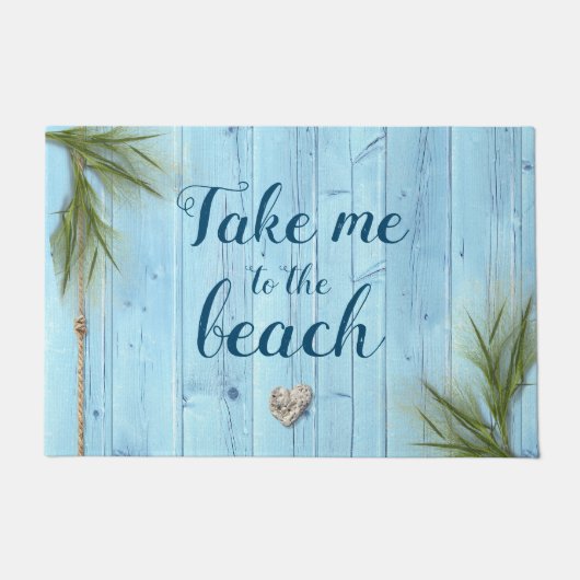 Hellblauer, rustikaler Küstenwald bringt mich zum Fußmatte (Vorderseite)