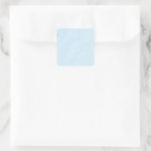 Hellblauer Sand Quadratischer Aufkleber (Tasche)