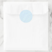Hellblauer Sand Runder Aufkleber (Tasche)