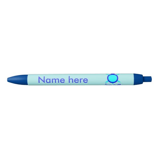 Hellblauer Schildkröten Typ Custom Pen Kugelschreiber (Vorderseite)