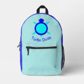 Hellblauer SchildkrötenTyp Bedruckter Rucksack (Vorderseite)