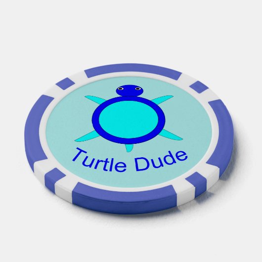 Hellblauer SchildkrötenTyp Pokerchips (Einzeln)