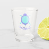 Hellblauer SchildkrötenTyp Schnapsglas (Rückseite)