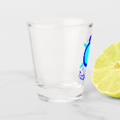 Hellblauer SchildkrötenTyp Schnapsglas (Links)