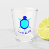 Hellblauer SchildkrötenTyp Schnapsglas (Vorderseite)