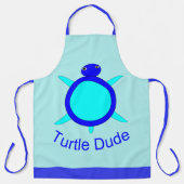 Hellblauer SchildkrötenTyp Schürze (Vorderseite)