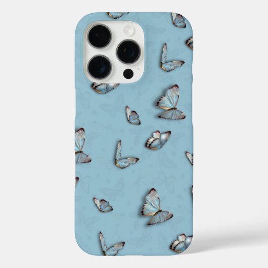 Hellblauer Schmetterling iPhone-Hülle - Ästhetisch Case-Mate iPhone Hülle (Rückseite)