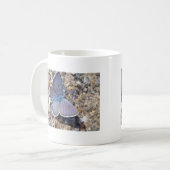 Hellblauer Schmetterling Kaffeetasse (Vorderseite Links)