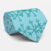Hellblauer Schneeflocken-Schlips - Pastell Winter Krawatte (Gerollt)