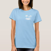 Hellblauer Sommerbaum Minimalistischer Urlaub T-Shirt (Vorderseite)