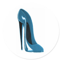 Hellblauer Stiletto-Schuh